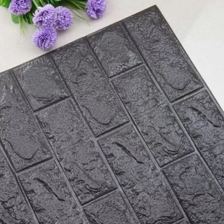 Revestimiento Adhesivo 3D Ladrillo 70x70cm NEGRO