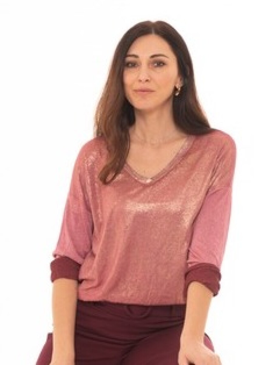 BLUSA LAME ORO - VIOLETA 