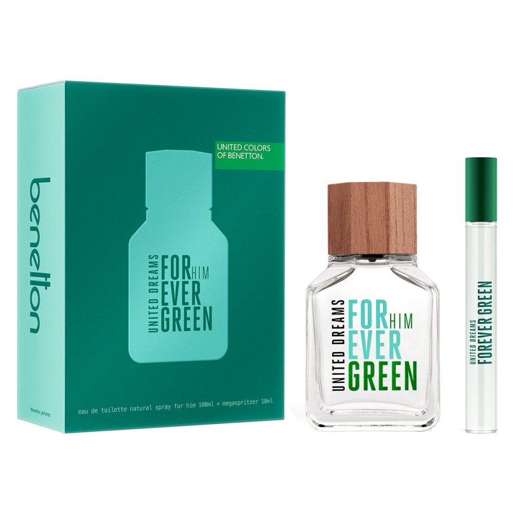 Benetton Estuche de Regalo Forever Green Him Eau de Toilette 100ml + Miniatura 10ml - Masculino