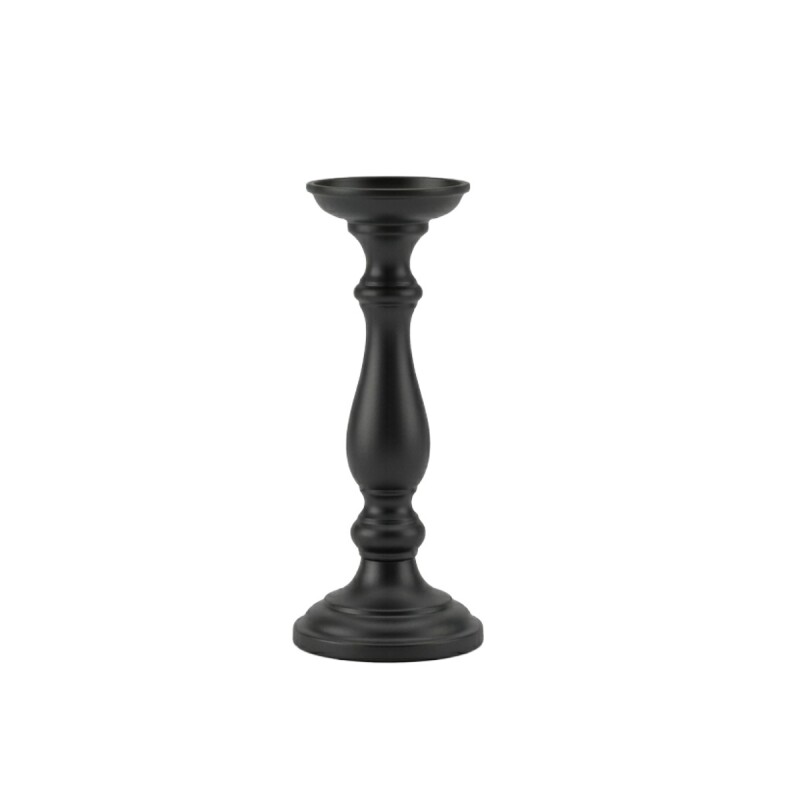 PORTA VELA METAL NEGRA 11X19CM Unica