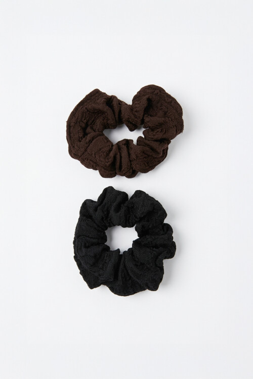 Set de 2 gomitas scrunchie multicolor