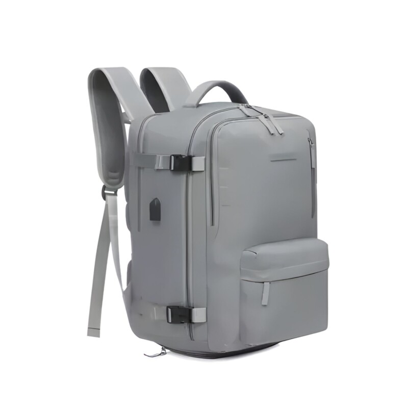 Mochila Trendy Modelo Travel Tech de viaje Gris