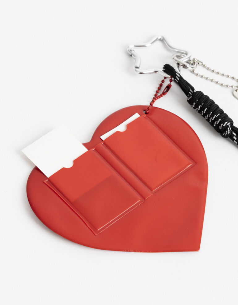 Llavero Acrilico Llavero Y Bag Charm Photo Frame Corazón - Combinacion Bicolor