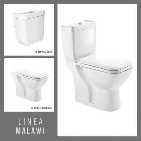 Inodoro Malawi Con Mochila Y Tapa Aqualia BLANCO