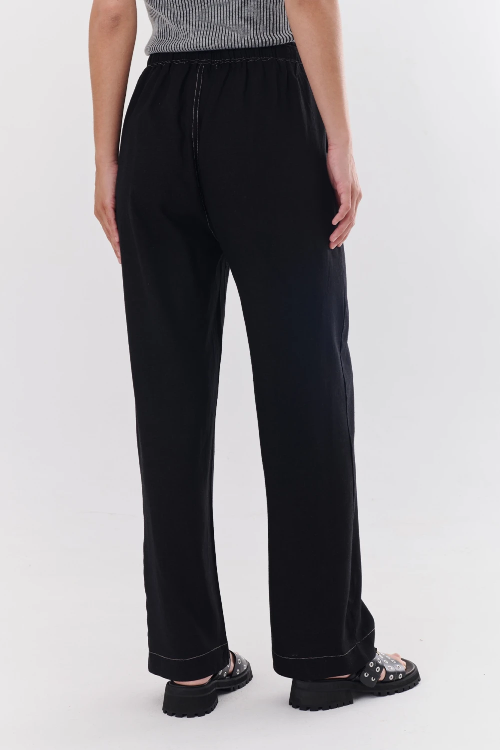 PANTALON LINO EVA negro 4