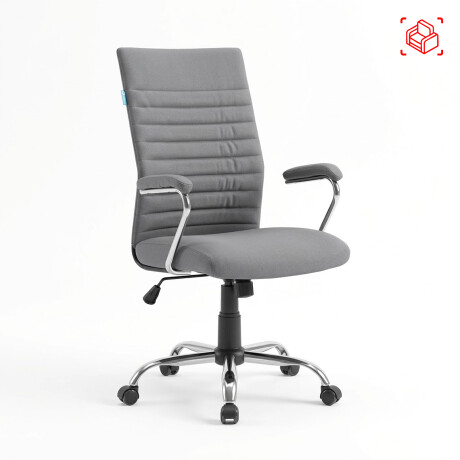 SILLA DE ESCRITORIO MALLA-Y-METAL GRIS D-218