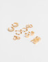 Aros Argollas Set Metal Set De Argollas Essential - Dorado