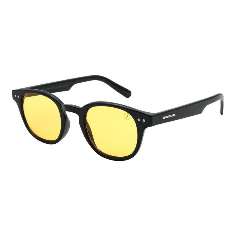 Lentes de Sol Chilli Beans Aveiro Unisex Negro - Amarillo