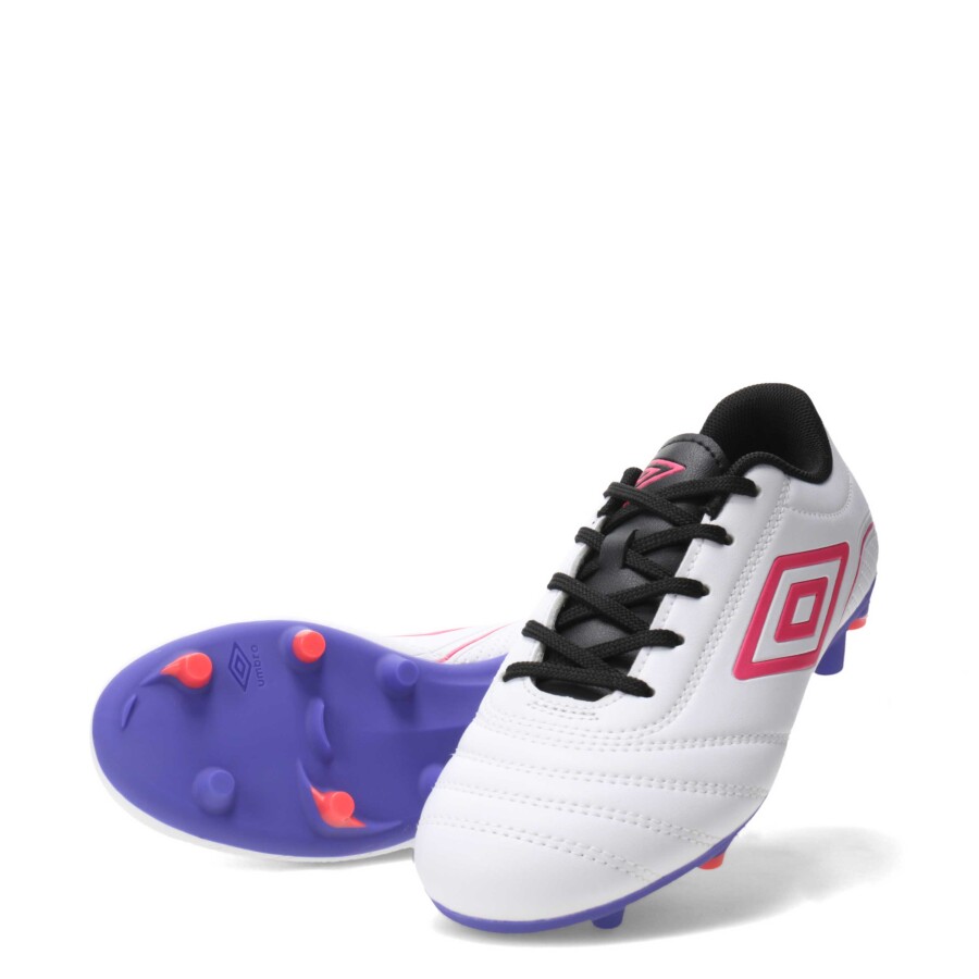 Championes de Fútbol 11 Infantiles Umbro Classico III HG Blanco - Rosado