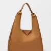 Cartera al hombro The Shopping en cuero graneado Cuoio