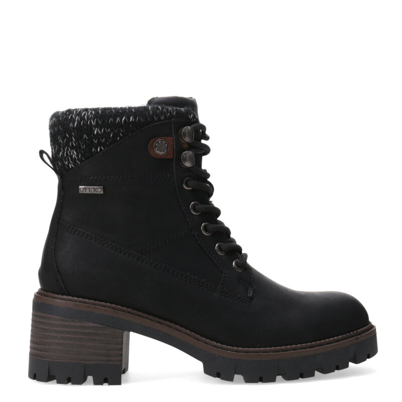 Botas de Mujer Miss Carol LAURION acordonada con Taco Negro