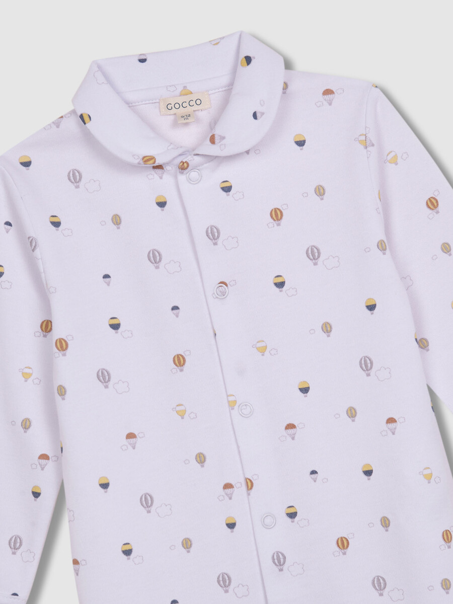 Pijama Print Globos Blanco Optico