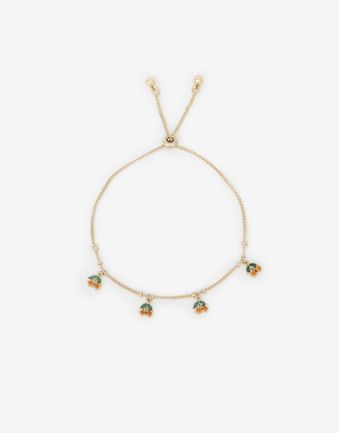 Pulseras Flexibles Strass Pulsera Flexible Cherry - Dorado