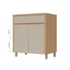 Bajo Mesada 2 Puertas 1C Condessa Marron/Gris Bajo Mesada 2 Puertas 1C Condessa Marron/Gris
