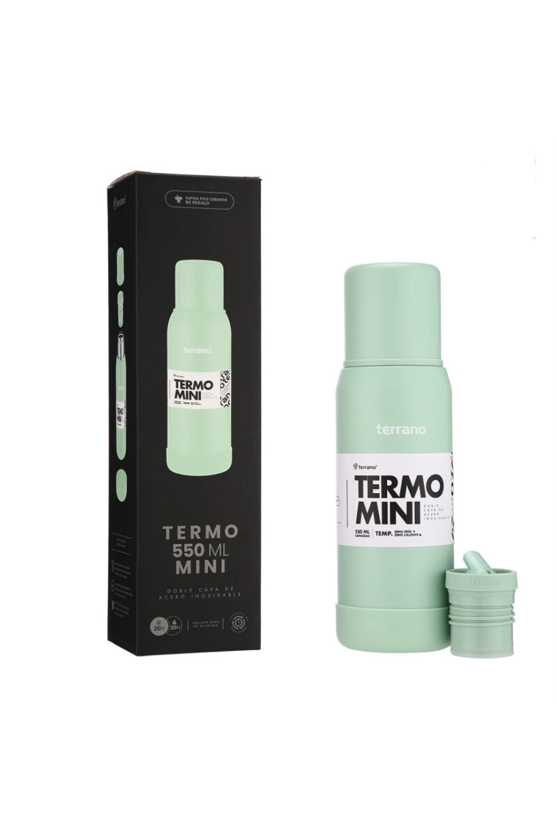TERRANO TERMO MINI PREMIUM 500ML VERDE AGUA