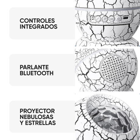 Proyector de Estrellas en forma de Huevo con Control – Luz Ambiente Blanco