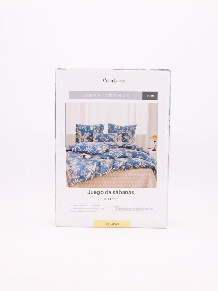 SABANAS JUEGO 2 PZAS SOMMIER AZUL