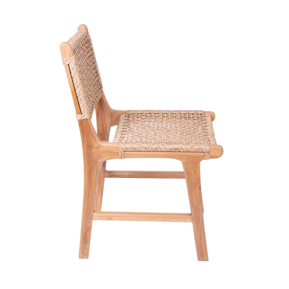 SILLA COMEDOR MADERA NATURAL-BEIGE CURAZAO