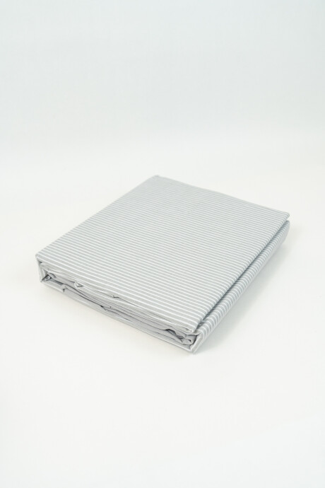 Sábanas 1 1/2 Plaza 144 Hilos Stripes Gris Claro
