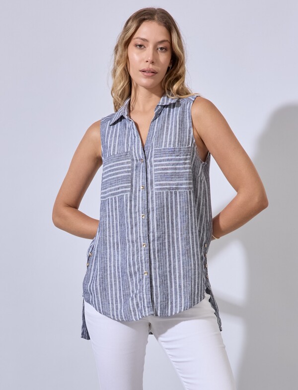 Camisola Lino GRIS/MULTI