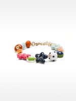 Pulsera Con Cerámica Y Piedras multicolor