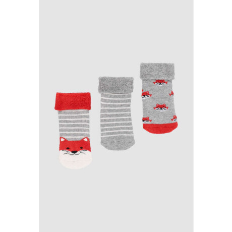 Pack x3 medias bebe con diseño puño volcado Variante 26