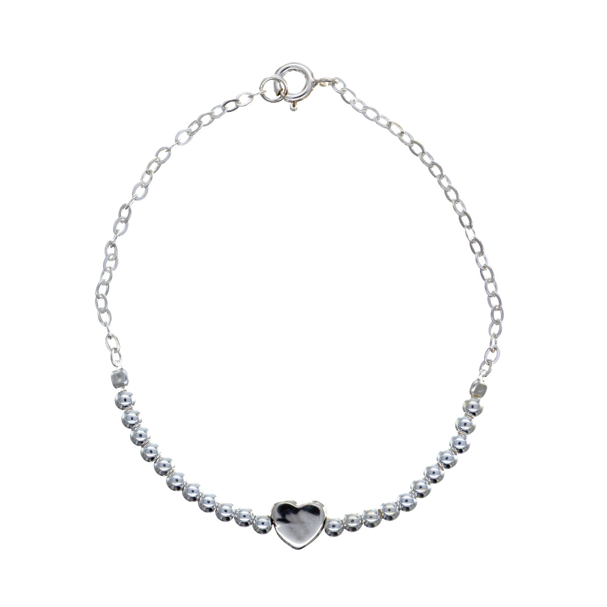 Pulsera de plata 925, CORAZON. 