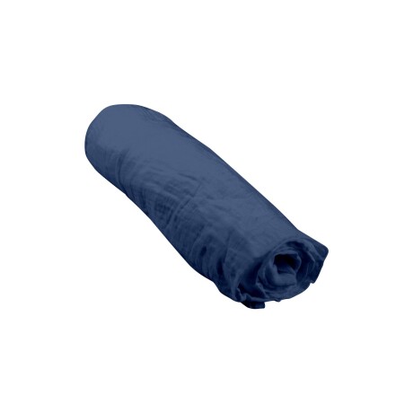SÁBANA BAJERA CUNA ALGODON AZUL COTTON GAUZE NAVY