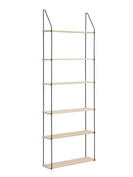 Estante pared HEJLSMINDE 6 est negro/nat Estante pared HEJLSMINDE 6 est negro/nat