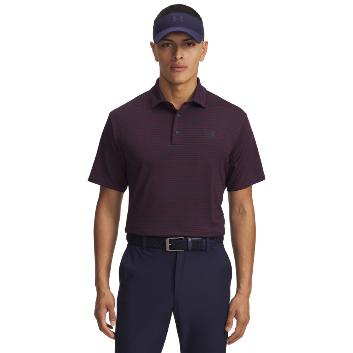 UA Playoff 3.0 Stripe Polo-PNK - BLU-429 