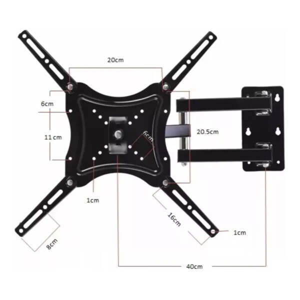 Soporte Para Tv Ledstar Ltv-g55 Hasta 55'' SOPORTE GIRATORIO TV LEDSTAR LTV G55