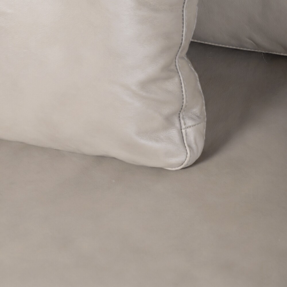 SOFÁ 3 CUERPOS CUERO-Y-MADERA GRIS ALLURE VISON