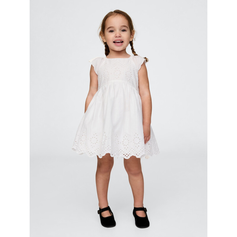 EYELET DRESS OPTIC WHITE V6