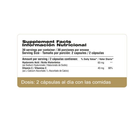 Acido Hyalurónico + Vitamina C 60caps Qualivits Acido Hyalurónico + Vitamina C 60caps Qualivits