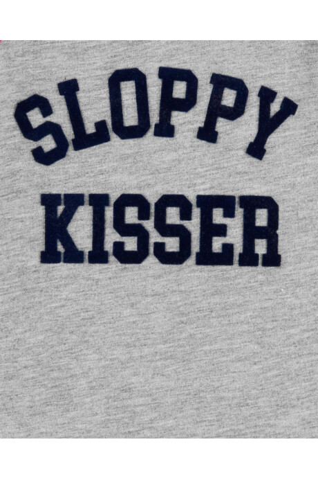Body de algodón manga larga estampa "sloppy kisser" 0
