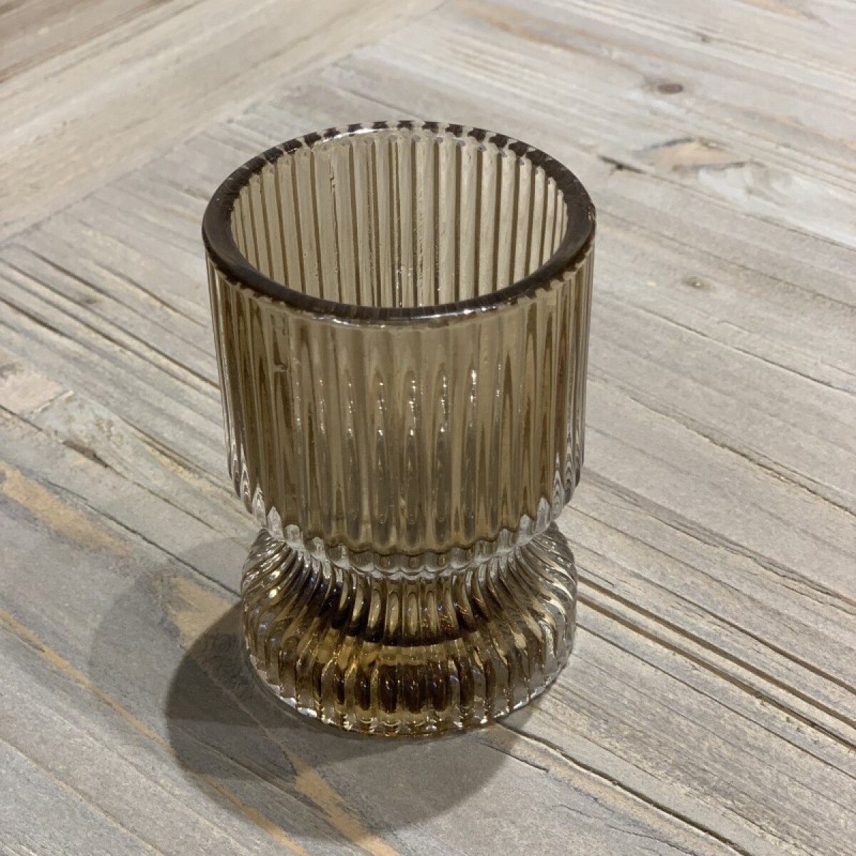 Candelero Nereida Vidrio Marrón 