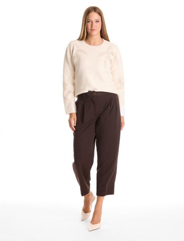 Pantalon Pinzas MARRON