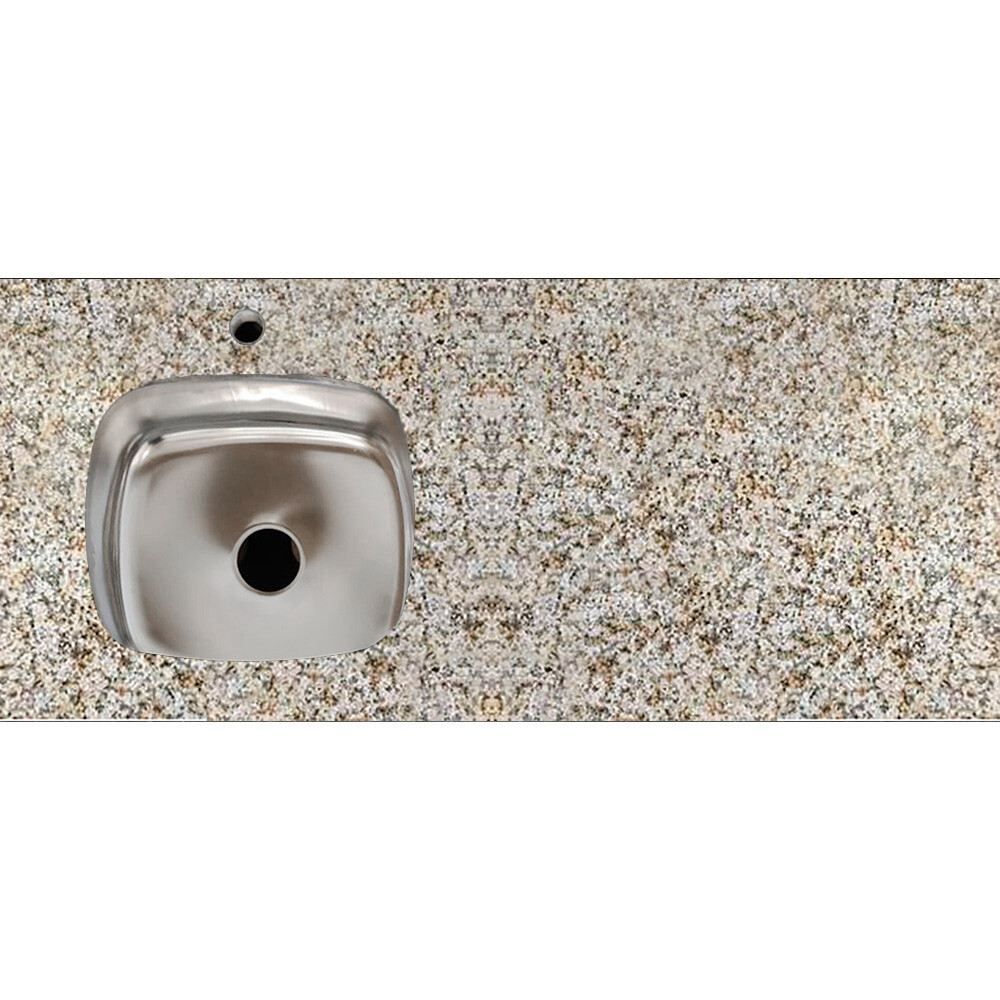 MESADA DE GRANITO MARACUYA PUL CON PILETA IZQUIERDA Y HUECO PARA GRIFERÍA / 122X52 CM Mesada De Granito Maracuya Pul Con Pileta Izquierda Y Hueco Para Grifería / 122x52 Cm