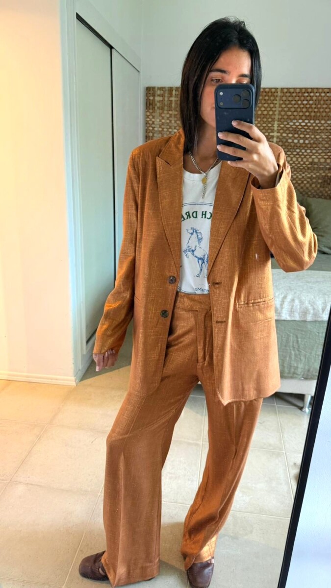 Blazer Sastre Lurex - Terracota 