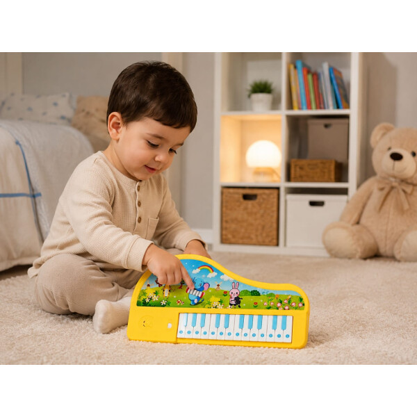 Mini piano con melodías Amarillo