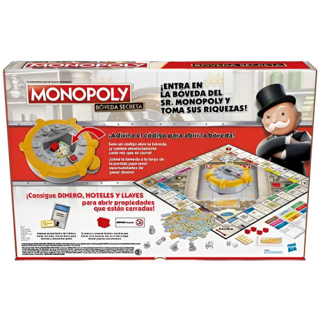 Juego De Mesa Hasbro Monopoly Bóveda Secreta Clásico Juego De Mesa Hasbro Monopoly Bóveda Secreta Clásico