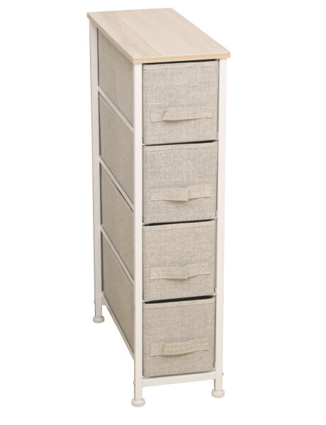 MUEBLE 4 CESTOS TELA ESTRUCTURA ACERO 20X48X75.5CM MUEBLE 4 CESTOS TELA ESTRUCTURA ACERO 20X48X75.5CM