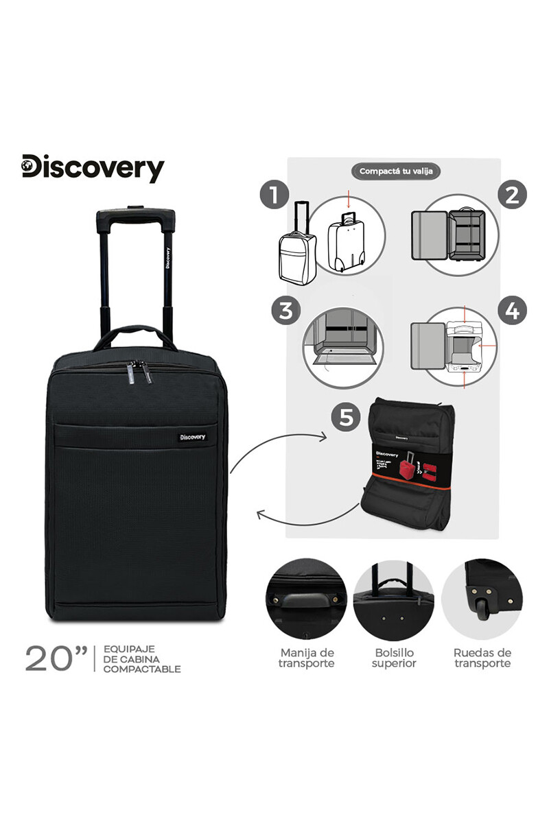 Valijas Plegable Discovery Negro