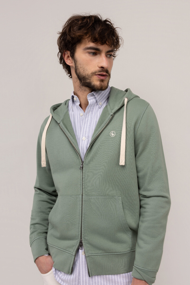 Sudadera Zipper Verde
