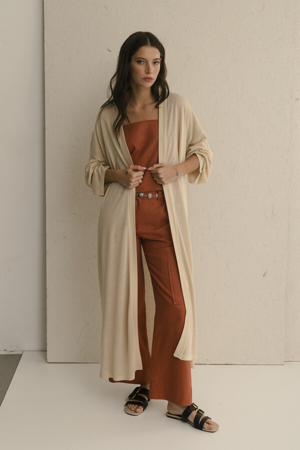 PANTALON LINO GAIA BRICK