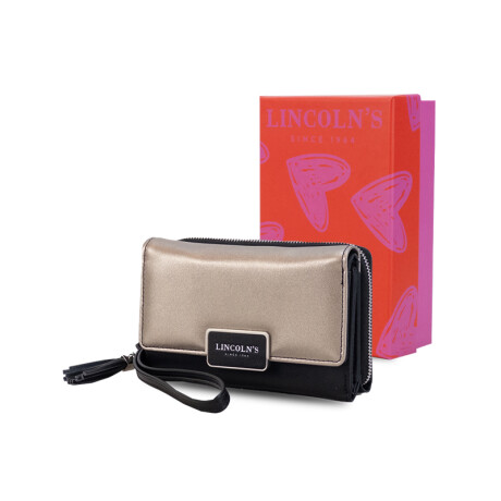 Billetera Lincoln's Lola Plata con Negro Billetera Lincoln's Lola Plata con Negro