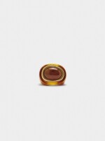 Anillo Ovalado Efecto Piedra marron