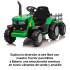 Tractor Eléctrico A Batería Infantil Con Remolque TRACTOR ELECTRICO FL3388B VERDE AMARILLO