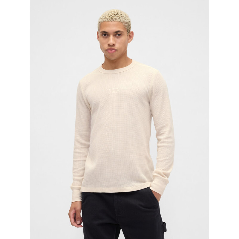 V-FRCH LS WAFFLE MINI LOGO CREW CHINO