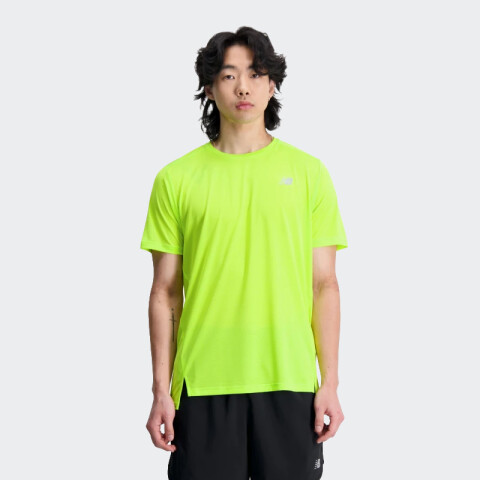 Remera New Balance Accelerate Sleeve Verde